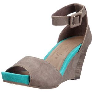 s.Oliver Selection 5-5-28338-38 damessandalen, bruin taupe turquoise 377, 37 EU