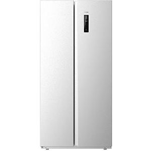 Cecotec American Refrigerator 2 Doors Bolero CoolMarket SBS 430 White E. Side by Side of 430 L, Multi Air Flow System, Total No Frost, Inverter Plus Motor [Energy Efficiency Class E ]