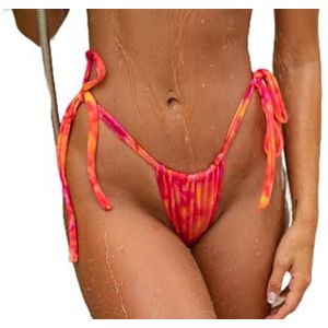 FAE House - Birdie Bikinibroekje - Bloom - Luxe Dames Zwemmode - Gebloemd Rood - 100% Duurzame Stoffen - Koude handwas - Maat S