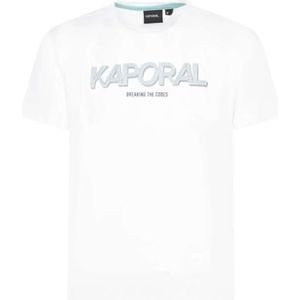 Kaporal, T-shirt, model OWAN, jongens, wit, 14 A; regular fit, korte mouwen, ronde hals, Wit, 14 Jaren