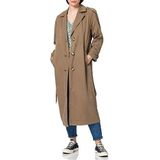 ONLY Trenchcoat voor dames, longline, walnoot, M