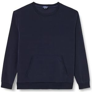 Colina Gebreid sweatshirt voor heren met ronde hals polyester marine maat XXL, marineblauw, XXL