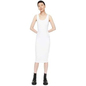 Armani Exchange Essential, lichtgewicht viscose casual jurk voor dames, Opt. wit, XS