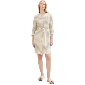 TOM TAILOR Damesjurk, 35211 - Beige Offwhite Streep, 36