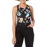 Geribde body met schouderbandjes