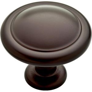 Franklin Brass Ronde ring (25-pack) kast knop, donkere olie gewreven brons, 1-1/4 inch (32 mm) dressoir lade trekt P35597K-OB3-B1