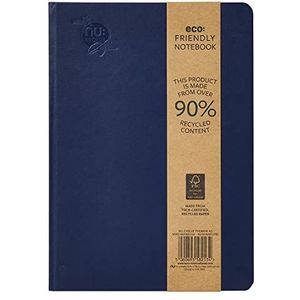 NU: Notitieboeken - Evolve Premium Range - Navy B5 Notebook - Casebound Notebook - Gerecyclede notitieboeken - Eco Briefpapier - 120 pagina's