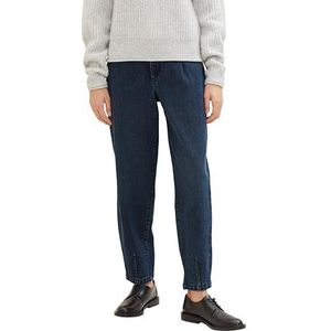 TOM TAILOR Barrel Mom Fit Jeans voor dames, 10114 - Clean Dark Stone Blue Denim, 36W x 28L