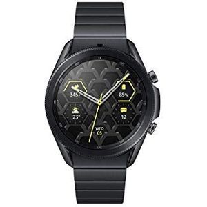 Samsung Galaxy Watch3 Bluetooth Smartwatch, Voor Android, Draaibare Lunette, 4G, Fitnesstracker, Groot Display, 45 mm, Titanium, F-R840NTKAEUB