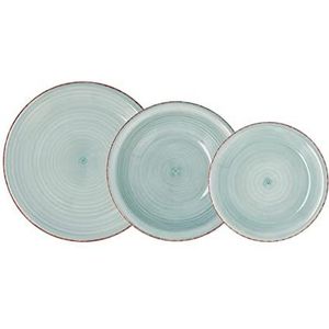 Quid Vita Aqua Modern Servies van Porselein Voor 6 Personen (18 Delen - Gla - Die - Moster