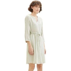 TOM TAILOR Damesjurk, 34820 - Green Offwhite Stripe, 32