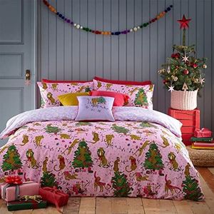 furn. Purrfect - Dekbedovertrekset - Roze/Lila - Kingsize - Katoen/Polyester