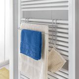 Tomado Metaltex - Handdoekrek radiator - Zilver - Ophangen zonder boren