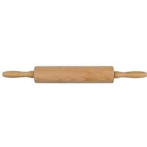 LILY COOK, KP5715, High quality wooden rolling pin, ergonomic and easy to clean, ideal for rolling out dough and biscuits, dimensions 44.5 cm, brown color