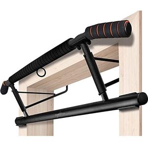 AthleticPro - Het origineel - Omhoog te trekken bar deur frame - Zware optrekstang [tot 200kg] - Deurbalk zonder bovenbouw - 20cm hoger in het frame - Ook voor dips & push ups
