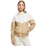 Urban Classics Ladies Arrow Windbreaker, damesjas, wit/unionbeige, Witzand/Unionbeige, 3XL EU