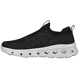 Skechers Glide-Step Flex Sneaker voor heren, Zwarte gebreide rand, 46 EU