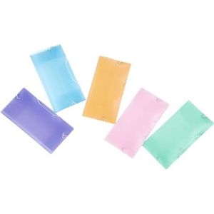 Viquel - 20 plastic mini-hoezen van 12 x 23,5 cm, 3 kleppen, formaat Scheck, Propysoft – verschillende pastelkleuren