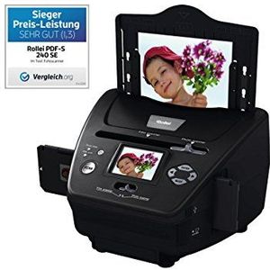 Rollei PDF-S 240 SE - Multi-scanner voor foto's, dia's en negatieven, scanproces in seconden, incl. beeldbewerkingssoftware - zwart