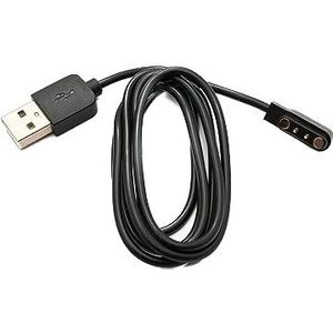 System-S USB 2.0 kabel 95 cm oplaadkabel voor OnePlus Nord Watch smartwatch in zwart