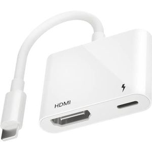[Apple MFi gecertificeerd] Lightning HDMI-adapter voor iPhone, iPhone HDMI Adapter Lightning HDMI Connector Digital AV adapter compatibel met iPhone 14/13/SE/12/11/XR/X/8/7/iPad, ondersteunt alle iOS
