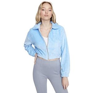 Trendyol Dames reverskraag effen normale jas jas, lichtblauw, S, Lichtblauw, S