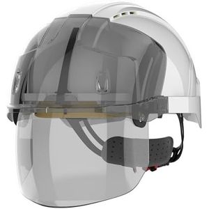 JSP Industriële veiligheidshelm EVO VISTAShield EN 397 geventileerd kleur wit/rookglas (AMD170-005-F00)