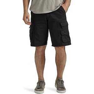 Lee Grote en lange tuinbroek met riem Wyoming Cargo Short voor heren, Zwart, 3XL