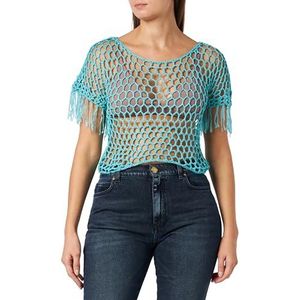 ZITHA Dames gehaakt shirt 25617333-ZI01, turquoise, M/L, turquoise, M/L