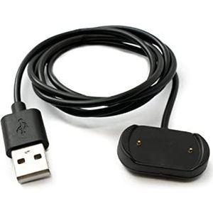 SYSTEM-S USB 2.0 kabel 100 cm oplaadkabel voor Amazfit T-Rex 2 smartwatch in zwart