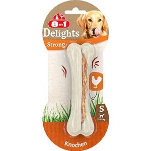 8in1 Delights Chicken Chew Bones Strong S, extra sterk voor het kauwen van kleine honden, 1 stuk (55 g)