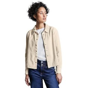 Street One Corduroy blouse voor dames met knoopsluiting, Smooth Sand Beige, 38