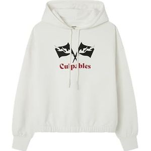SPRINGFIELD Sweatshirt met capuchon met print op de voorkant, Meerkleurig, S