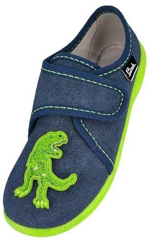 BECK - Creepy - Huisschoenen - Donkerblauw Lichtgroen Zwart