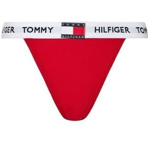 Tommy Hilfiger Dames Tanga Bikini (Ext. Size) UW0UW05622, coördinaten slip, rood, S, Rood (primair rood), S