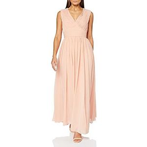 Gina Bacconi Chiffon maxi-jurk voor dames, Perzik, 48 NL