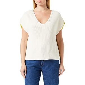 Taifun Dames 372309-15106 Trui, Light Cream patroon, 38, Light Crème met patroon, 38