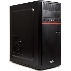 Machpower merk PC en laptops Model Case Office ATX/M-Atx PSU500W, 2 USB2.0+1 USB3.0, Zwart