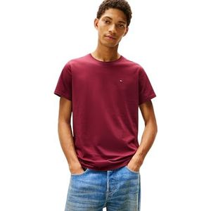 TOMMY JEANS - TJM ESSENTIAL SOLID TEE - T-shirt - Rood - Met Ronde Hals en Subtiele Logo-vlag