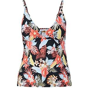 s.Oliver Strijk-Tankini-top met bloemenprint, Bloemenprint Zwart