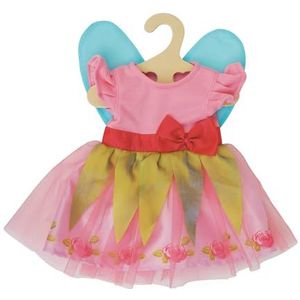 Heless 1430 - Poppenkleertjes in Princess Lillifee design, jurkje met roze strik voor poppen en knuffels maat 28-35 cm