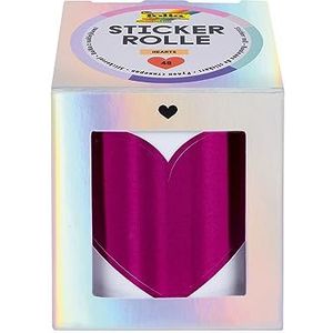 folia 27201 - Stickerrol HEARTS, stickerset met 48 stickers, 3 m lange rol met 48 zelfklevende hartmotieven