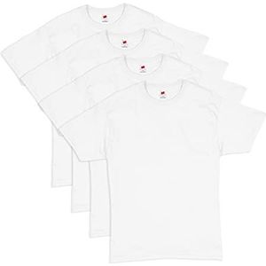 Hanes Heren T-shirt Pack Essential-T katoenen T-shirt 4-pack, Hanes-Our Best T-shirt met korte mouwen, superzacht katoen, multipack, Wit, L