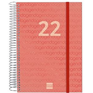Finocam - Dagkalender 2022 van januari 2022 tot december 2022 (12 maanden) E10-155 x 212 mm spiraal jaar rood Italiaans