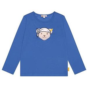 Steiff Jongens lange mouwen teddyhoofd zonder knijper T-shirt, Bright Cobalt, 116 cm