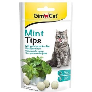 GimCat Mint Tips - Vitaminerijke kattensnack zonder granen, met smakelijk kattenkruid - Verpakking à 8 stuks (8 x 40 g)