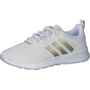 adidas QT Racer 2.0, Dames Sneakers Ftwr White/Sandy Beige Met/Sandy Beige, 38 EU