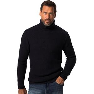 JP 1880 Heren grote maten grote maten Menswear L-8XL coltrui trui structuurgebreid 820774, Donkerblauw, XL Grote maten