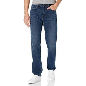 Amazon Essentials Straight-Fit Stretch Jeans,Donkere Vintage,34W / 28L