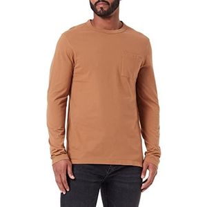 s.Oliver Heren T-shirt met lange mouwen, bruin, XL